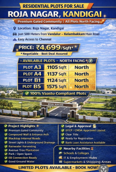 Residential Plot for Sale in Kandigai, Chennai (1137 Sq.ft.)