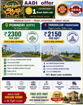 Residential Plot For Sale In Ponneri, Thiruvallur (600 Sq.ft.)