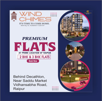 Flats & Apartments for Sale in Saddu, Raipur (1175 Sq.ft.)