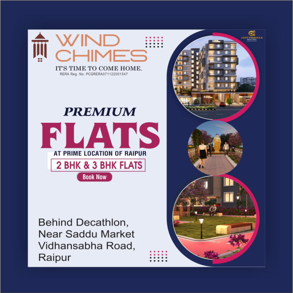 Flats & Apartments For Sale In Saddu, Raipur (1175 Sq.ft.)