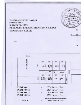 Commercial Lands /Inst. Land for Sale in Nachiyarammal Nagar, Thanjavur (11200 Sq.ft.)