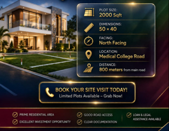 Residential Plot for Sale in Medical College Road, Thanjavur (2000 Sq.ft.)