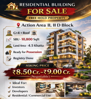 Independent House for Sale in Action Area IID, Kolkata (108000 Sq.ft.)