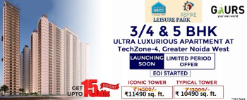 Gaur Aspire Centurian Park Greater Noida - 3 BHK Apartments in Tech Zone 4 | Luxury Flats in Greater Noida