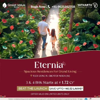Maximize Your Investment in Greater Noida with Migsun Techzone 4 | Eternia Residences ,Greatr Noida West - Luxury 1,2,3 & 4 BHK