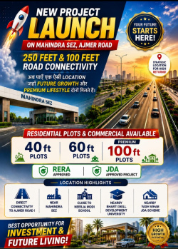 Residential Plot for Sale in Mahindra SEZ, Jaipur (90.81 Sq. Yards)