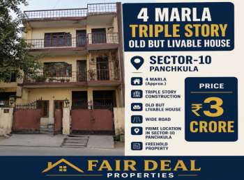 5 BHK Independent House for Sale in Sector 10, Panchkula (100 Sq. Yards)