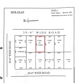Residential Plot for Sale in Naka Madar, Ajmer (80 Sq. Yards)
