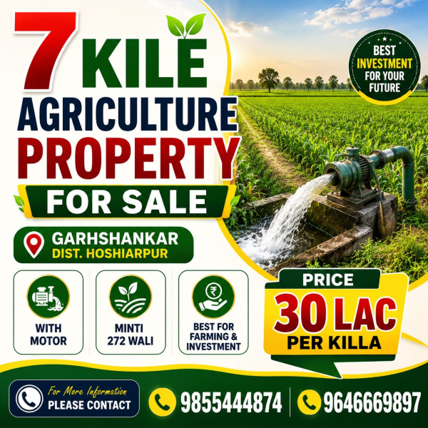 Agricultural/Farm Land for Sale in Phagwara Road, Hoshiarpur (7 Acre)