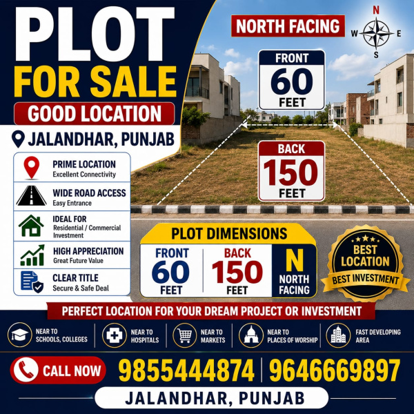 Commercial Lands /Inst. Land for Sale in Kapurthala Road, Jalandhar (43 Marla)