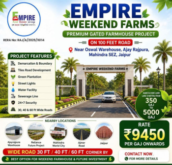 🌿 Premium Gated Farmhouse Project on 100 Feet Road