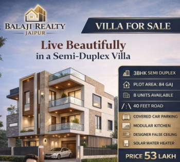 3 BHK Villa for Sale in Niwaru Road, Jaipur (84 Sq. Yards)