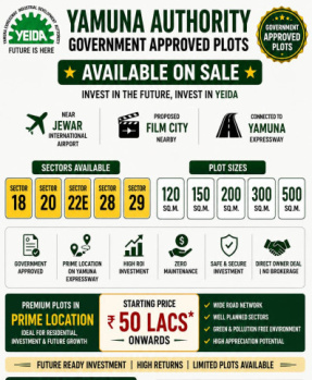 Sector 28 YEIDA 150 SQM Plot For Sale | Residential/Semi-Commercial | 7% Farmer Quota