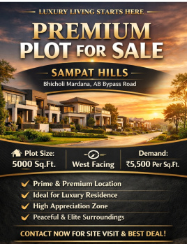Best Location plot at Bypass In Sampat Hills Colony Bhicholi Mardana