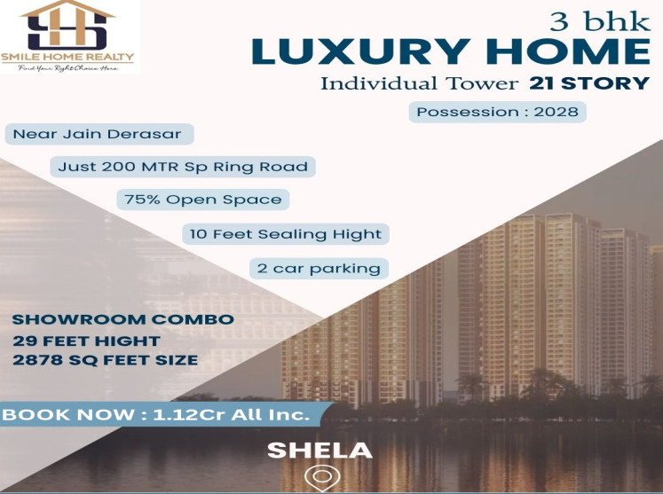 3 BHK Flats & Apartments For Sale In 100 Ft Ring Road, Ahmedabad (2040 Sq.ft.)