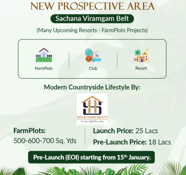 Residential Plot For Sale In Sanand Nalsarovar Road, Ahmedabad (700 Sq. Yards)