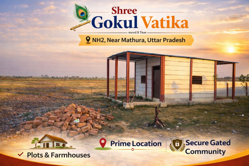 Plots Available For Sale In Shri Gokul Vatika, NH2, Near Mathura Varindavan, Uttar Pradesh