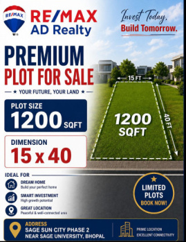 Residential Plot for Sale in Bhopal (1200 Sq.ft.)