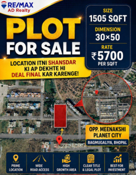 Residential Plot for Sale in Bagh Mungaliya, Bhopal (1505 Sq.ft.)