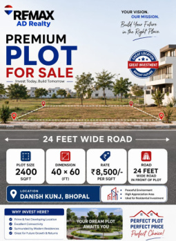 Residential Plot for Sale in Danish Kunj, Bhopal (2400 Sq.ft.)