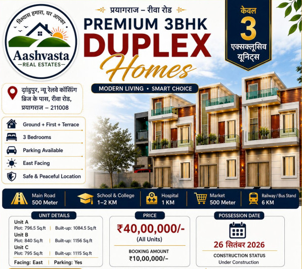 3 BHK Independent House For Sale In Rewa Road, Prayagraj (1115 Sq.ft.)