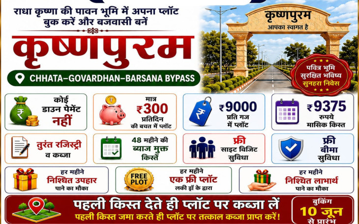 Residential Plot For Sale In Goverdhan Road, Vrindavan (50 Sq. Yards)