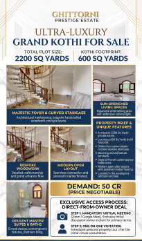 4 BHK Villa For Sale In Ghitorni, Delhi (2200 Sq. Yards)