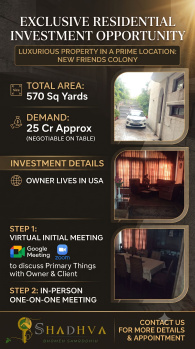 5 BHK Independent House For Sale In Block A, New Friends Colony, Delhi (570 Sq. Yards)