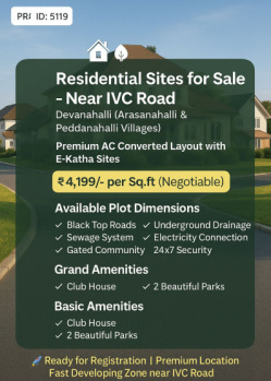 resedentail sites for sale near ivc road