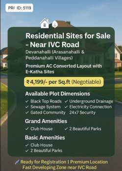 residential site for sale near ivc road evanahalli bangalore