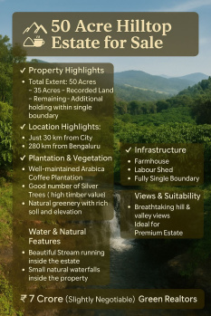 50 acre hilltop estate for sale