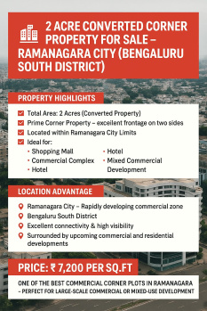 on the best commercial corner plot in ramanagar perfect for large scale commercial