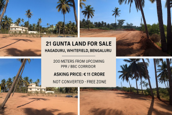 21 gunta land for sale hagaduru whitefield bengaluru