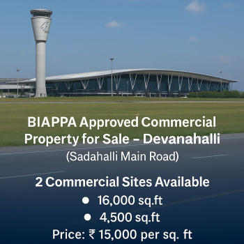 BIAPPA APPROVED commercial property for sale devanahalli bengaluru