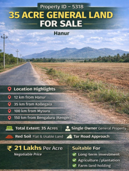 35 acre general property for sale in hanur chamarajnagar