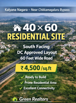 40*60 residential site for sale near kalyan nagar chikkamagaluru