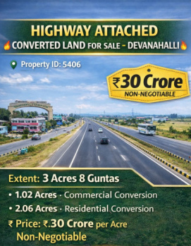 highway attached property for sale devanahalli bangalore