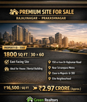 residential site for sale in  rajajinagar bangalore