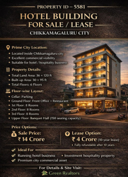 hotel building for sale chikkamagaluru