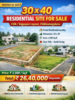 30*40 residential site for sale - CDA