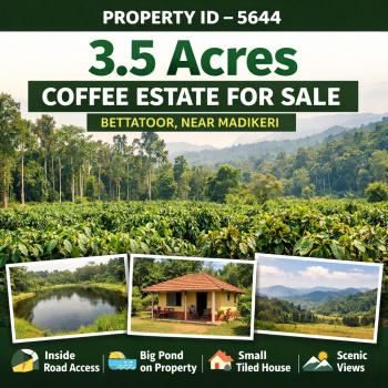 3.5 acres coffee estate for sale bettatoor near madikeri