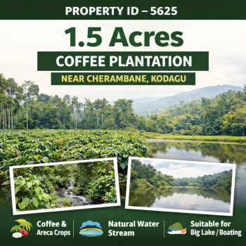 1.5 acres coeffe plantation for sale near kodagu