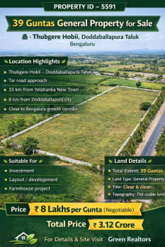 39 guntas general property for sale near doddaballapura