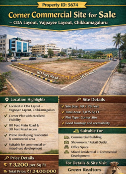 corner commercial site for sale