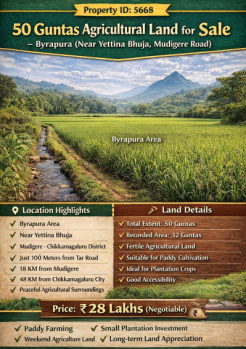 50 guntas agricultural land for sale