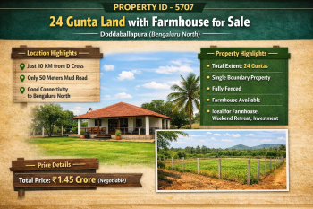 24 gunta land for sale doddaballapura