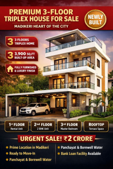 premium 3 floor triplex house for sale madikeri heart of the city