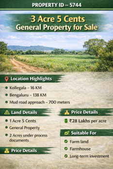 3.5 acres general property for sale near chamarajanagara