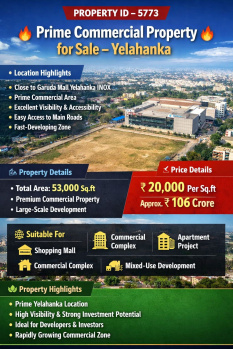 prime commercial property for sale yelahanka