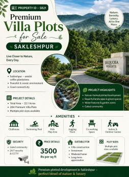 premium villa plots for slae sakleshpura